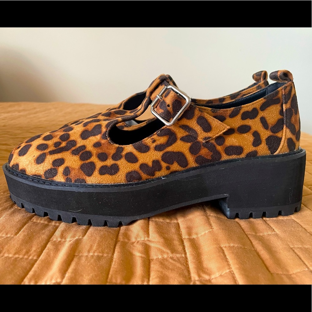 Nasty Gal Faux Suede T-Bar Cleated Mary Janes